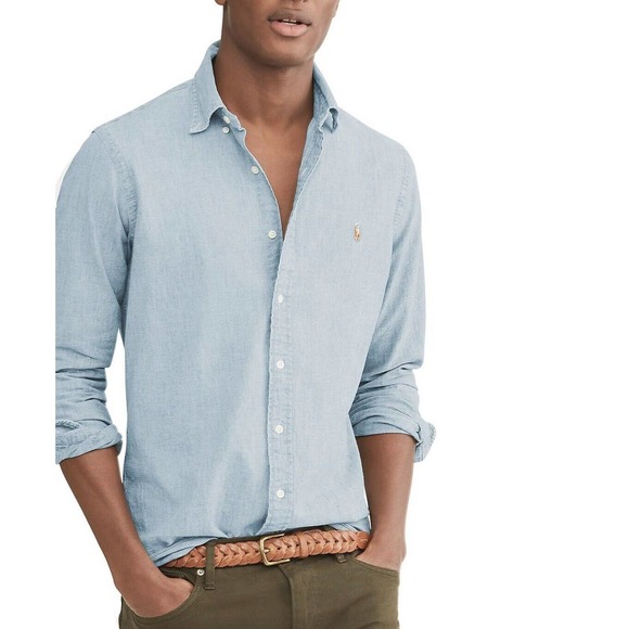 Ralph Lauren Other - Ralph Lauren Long Sleeve Button Denim Shirt Men's Large Western Dress Workwear